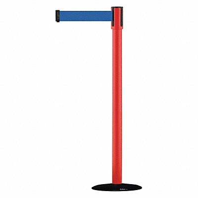 D0007 Barrier Post with Belt 7-1/2 ft L Blue MPN:890B-33-21-21-STD-NO-L5X-C