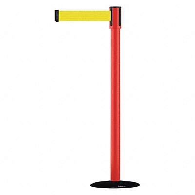 D0007 Barrier Post w/ Belt 7-1/2 ft L Yellow MPN:890B-33-21-21-STD-NO-Y5X-C