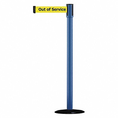 D0008 Barrier Post with Belt Blue MPN:890B-33-23-23-STD-NO-YEX-C