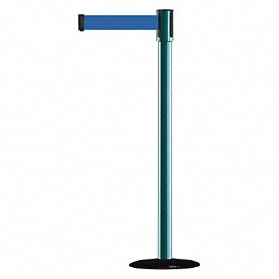 D0007 Barrier Post with Belt 7-1/2 ft L Blue MPN:890B-33-28-28-STD-NO-L5X-C