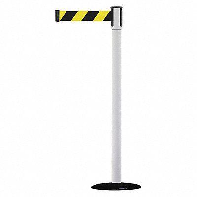 D0007 Barrier Post with Belt Black No Scuff MPN:890B-33-32-32-STD-NO-D4X-C