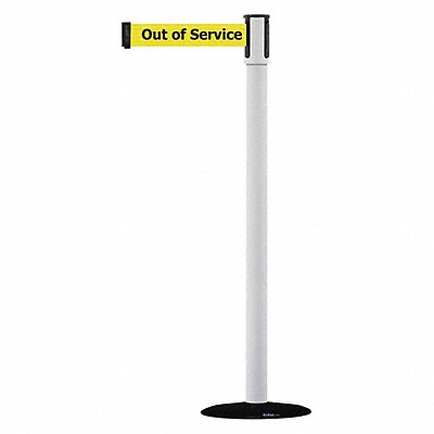 D0008 Barrier Post with Belt Black No Scuff MPN:890B-33-32-32-STD-NO-YEX-C