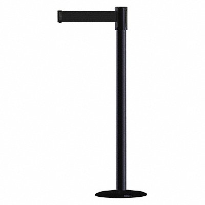 D0007 Barrier Post with Belt 7-1/2 ft L Black MPN:890B-33-33-33-STD-NO-B9X-C