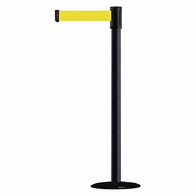 D0007 Barrier Post w/ Belt 7-1/2 ft L Yellow MPN:890B-33-33-33-STD-NO-Y5X-C