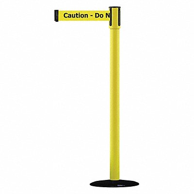 D0008 Barrier Post with Belt Yellow MPN:890B-33-35-35-STD-NO-YAX-C