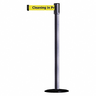 D0008 Barrier Post with Belt Gray MPN:890B-33-73-73-STD-NO-YCX-C