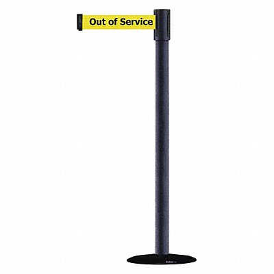 D0008 Barrier Post with Belt Texture Black MPN:890B-33-89-89-STD-NO-YEX-C