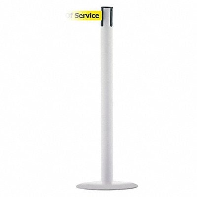 Barrier Post w/ Belt Powder Coated Metal MPN:MARINEPOST-32-STD-NO-YEX-C