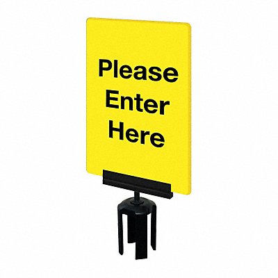 Acrylic Sign Yellow Please Enter Here MPN:S01-P-35-7X11-V-HDSB-1701-33