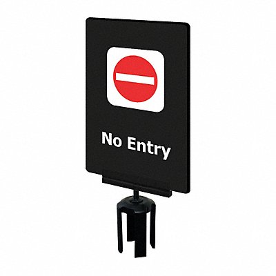 Acrylic Sign Black No Entry MPN:S14-P-33-7X11-V-HDSB-1701-33