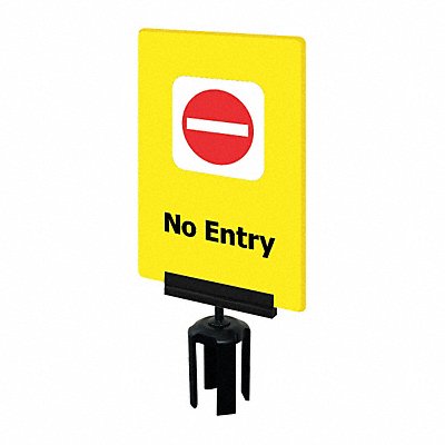 Acrylic Sign Yellow No Entry MPN:S14-P-35-7X11-V-HDSB-1701-33