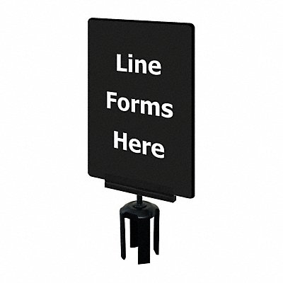 Acrylic Sign Black Line Forms Here MPN:S17-P-33-7X11-V-HDSB-1701-33