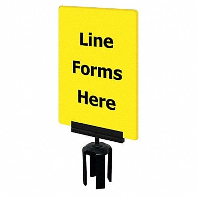 Acrylic Sign Yellow Line Forms Here MPN:S17-P-35-7X11-V-HDSB-1701-33