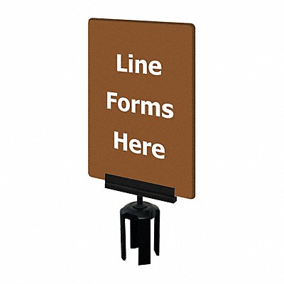 Acrylic Sign Brown Line Forms Here MPN:S17-P-46-7X11-V-HDSB-1701-33