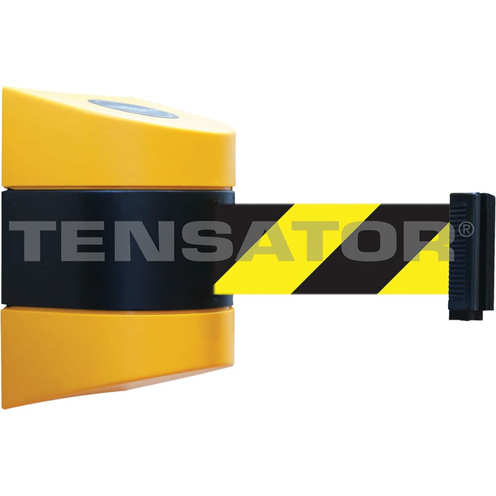 Pedestrian Barrier Wall Unit: Plastic, Yellow, Wall Mount MPN:897-15-M-35-D4D