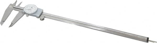 Dial Caliper: 12'' Range, 0.001'' Graduation, 0.1'' per Revolution MPN:599-579-12-1