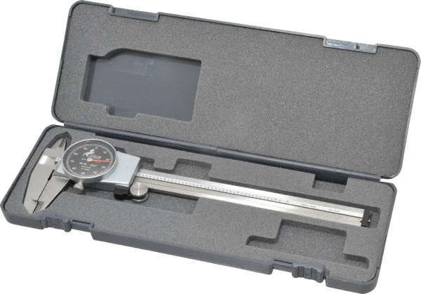 Dial Caliper: 6'' Range, 0.001'' Graduation, 0.1'' per Revolution MPN:75.116550