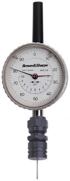 0 to 1 Inch Range, White Dial Depth Gage MPN:599-610