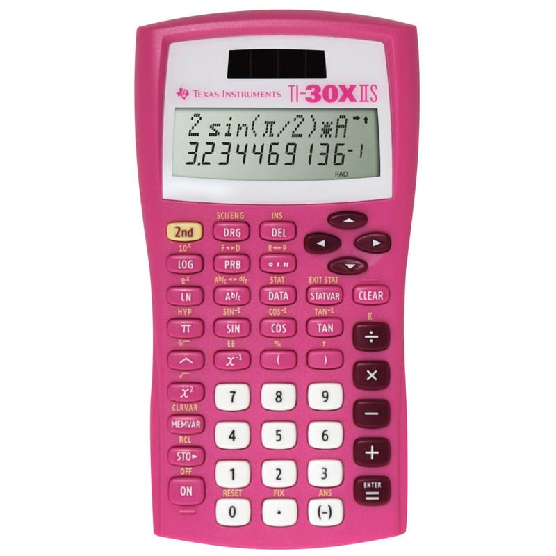 Texas Instruments TI-30X IIS Solar Scientific Calculator, Pink (Min Order Qty 4) MPN:30XIIS/TBL/1L1/AZ