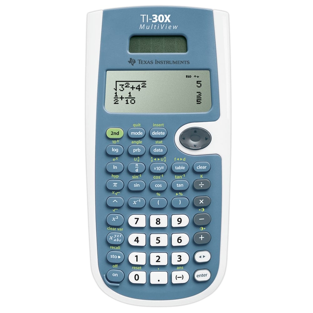 Texas Instruments TI-30XS MultiView Scientific Calculator, Blue (Min Order Qty 3) MPN:30XSMV/TBL