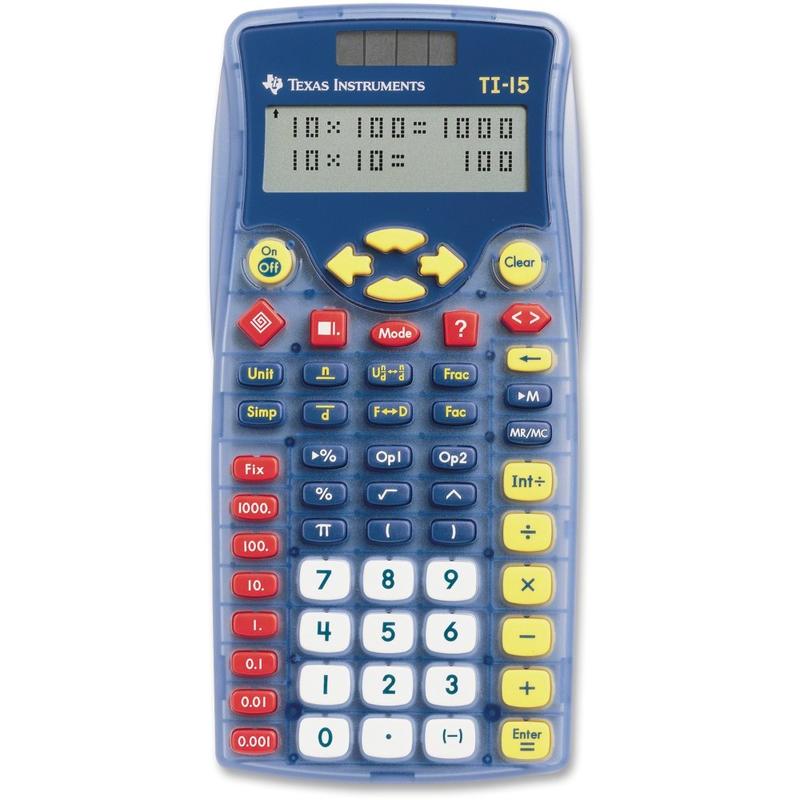 Texas Instruments TI-15 Explorer Elementary Calculator (Min Order Qty 3) MPN:TI15