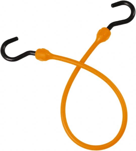 Bungee Cord Tie Down: Overmolded Nylon Hook, Non-Load Rated MPN:MBBC24NO