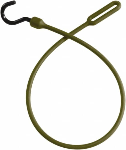 Loop End Bungee Cord Tie Down: Overmolded Nylon Hook, Non-Load Rated MPN:MBBC30NMG