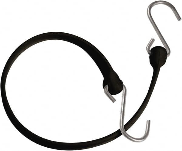 Heavy-Duty Bungee Strap Tie Down: Triangulated Galvanized S Hook, Non-Load Rated MPN:MBBS12GBK