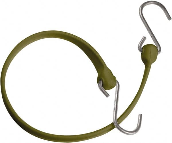 Heavy-Duty Bungee Strap Tie Down: Triangulated Galvanized S Hook, Non-Load Rated MPN:MBBS18GMG