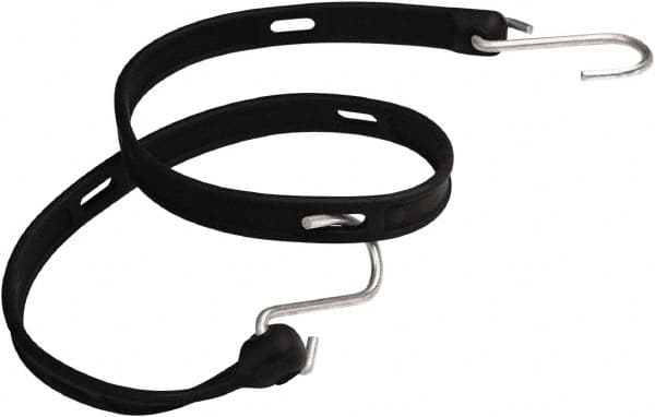 Adjustable & Heavy-Duty Bungee Strap Tie Down: Triangulated Galvanized S Hook, Non-Load Rated MPN:MBBSS36GBK