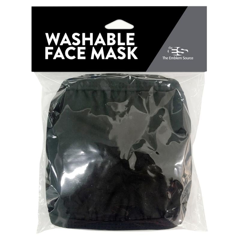 The Emblem Source Washable Adult Face Masks, Black, Pack Of 3 Masks (Min Order Qty 18) MPN:MASK 1063-3PK