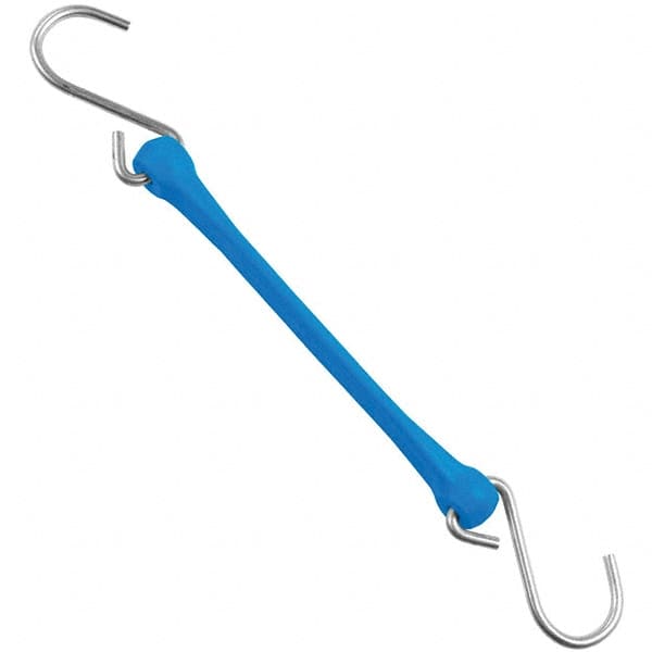Heavy-Duty Bungee Strap Tie Down: Triangulated Galvanized S Hook, Non-Load Rated MPN:B12BL