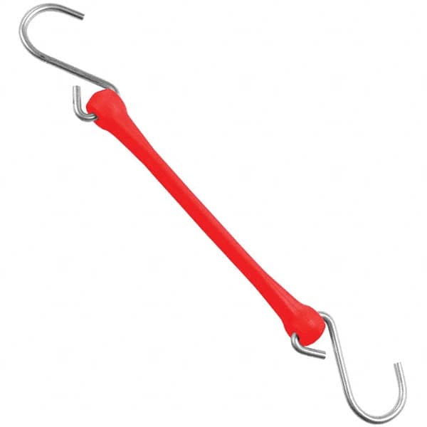 Heavy-Duty Bungee Strap Tie Down: Triangulated Galvanized S Hook, Non-Load Rated MPN:B12R