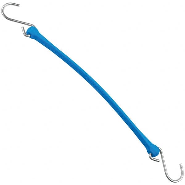 Heavy-Duty Bungee Strap Tie Down: Triangulated Galvanized S Hook, Non-Load Rated MPN:B18BL