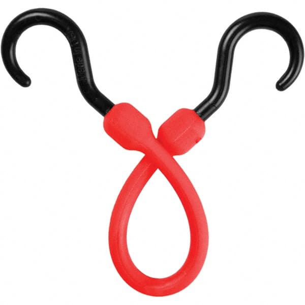 Bungee Cord Tie Down: Molded Nylon Hook, Non-Load Rated MPN:PC12R