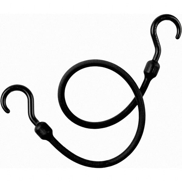 Bungee Cord Tie Down: Molded Nylon Hook, Non-Load Rated MPN:PC24BK