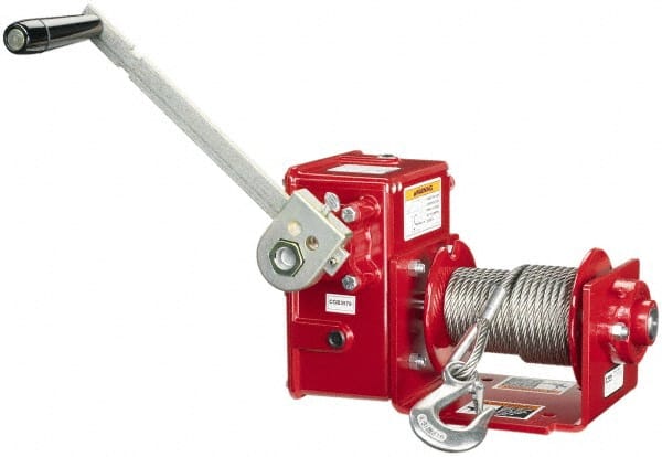 2000/1200 Lbs. Load Limit Worm Gear Hand Winch MPN:4WM2