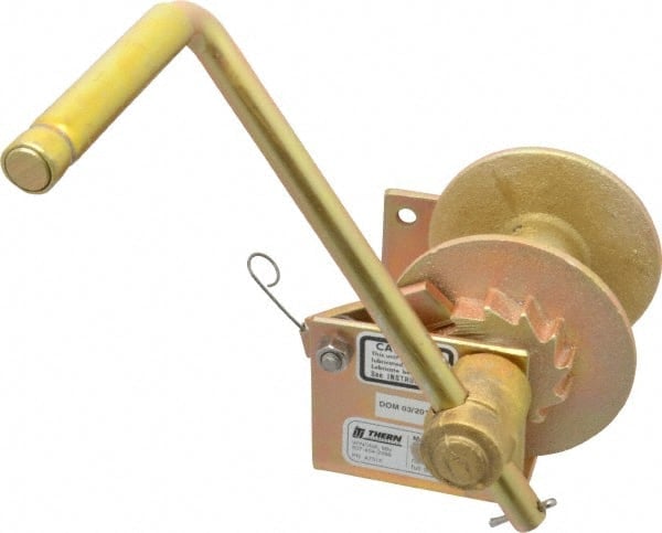 Manual Winch: Pulling, 500 lb Line Pull Capacity, 130' Cable MPN:M401