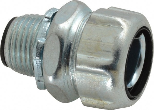 Conduit Connector: For Liquid-Tight, Steel, 1/2