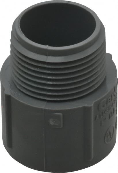 Conduit Male Adapter: For Rigid, Polyvinylchloride, 1