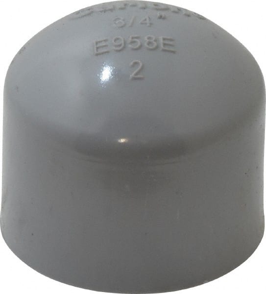 Conduit End Cap: For Rigid, Polyvinylchloride, 3/4