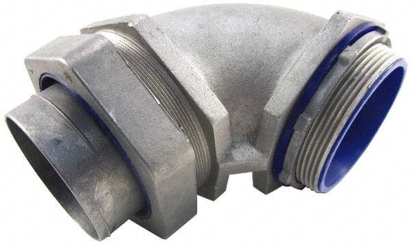 Conduit Connector: For Liquid-Tight, Die Cast Zinc, 3-1/2