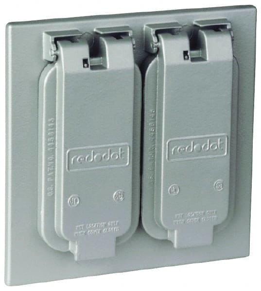 Duplex Receptacle Electrical Box Cover: Aluminum MPN:2CCD