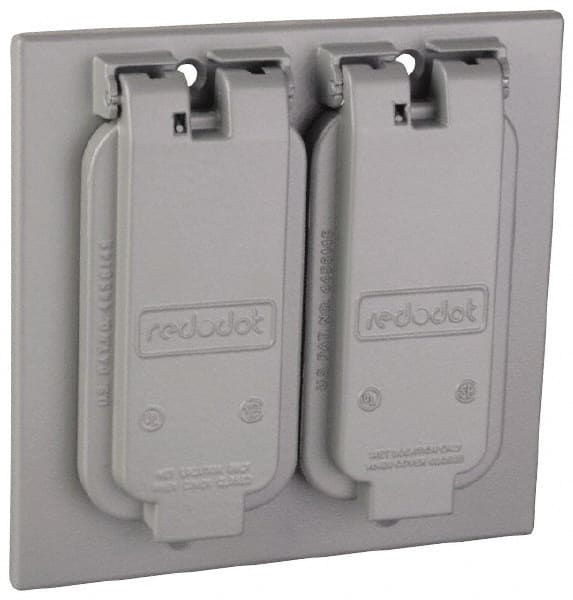 GFCI Receptacle Electrical Box Cover: Aluminum MPN:2CCG