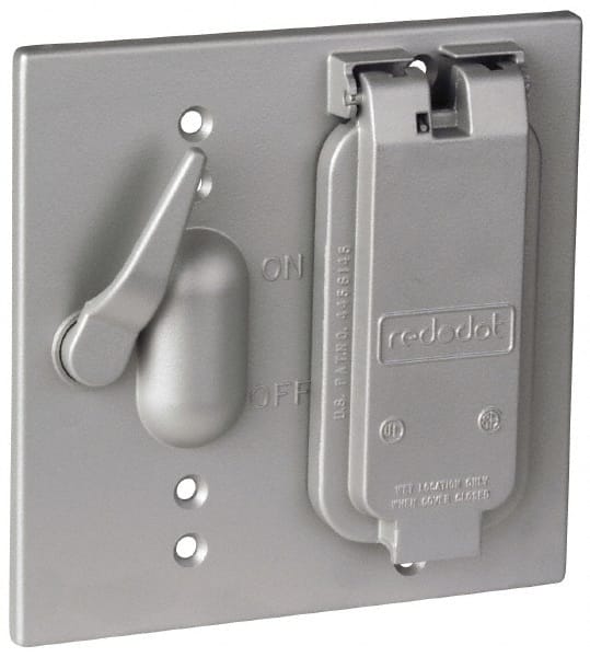 Duplex Receptacle Electrical Box Cover: Aluminum MPN:2CCTD