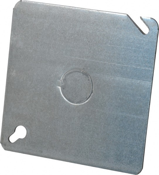 Face Electrical Box Cover: Steel, 4