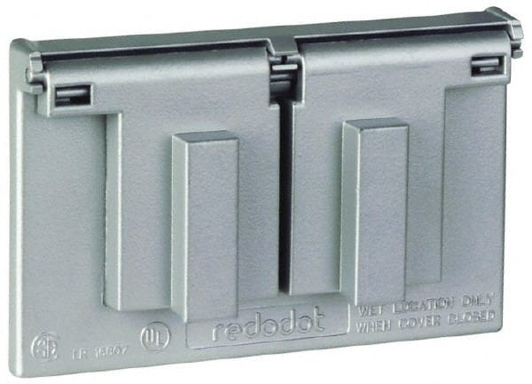 Duplex Receptacle Electrical Box Cover: Aluminum MPN:DCCD