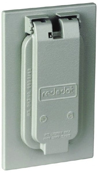 Duplex Receptacle Electrical Box Cover: Aluminum MPN:DCCDV