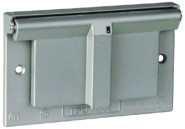 GFCI Receptacle Electrical Box Cover: Aluminum MPN:DCCG