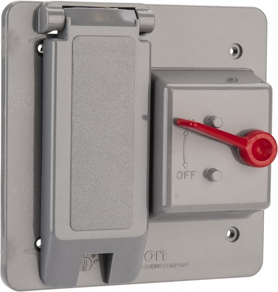 Combination Toggle with GFI Electrical Box Cover: Polycarbonate MPN:E9G2GTN